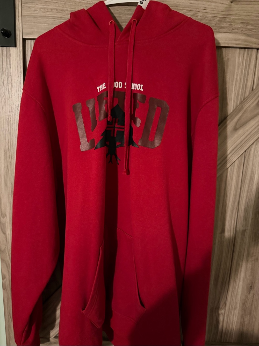 LRG Red Hooded Pullover Sweatshirt - VRED Graphic